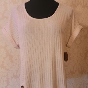 Parallel Skies Oatmeal Ribbed Knit Top! (NWT)